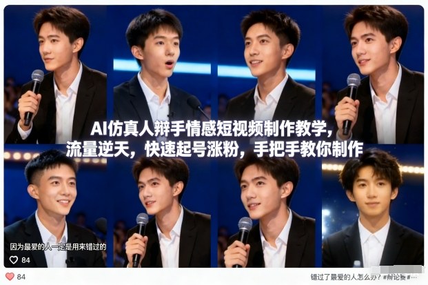 AI仿真人辩手情感短视频制作教学，流量逆天，快速起号涨粉，手把手教你制作采购|汽车产业|汽车配件|机加工蚂蚁智酷企业交流社群中心