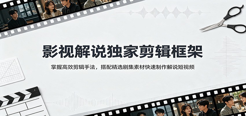 影视解说独家剪辑框架：掌握高效剪辑手法，搭配精选剧集素材快速制作解说短视频采购|汽车产业|汽车配件|机加工企业家交流社群中心