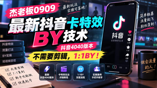 杰老板0909最新抖音卡特效搬运技术，抖音4040版本，不需要剪辑，1:1搬运！采购|汽车产业|汽车配件|机加工企业家交流社群中心