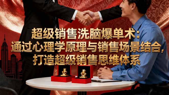 超级销售洗脑爆单术：通过心理学原理与销售场景结合,打造超级销售思维体系采购|汽车产业|汽车配件|机加工蚂蚁智酷企业交流社群中心