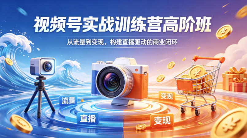 视频号实战训练营高阶班，从流量到变现，构建直播驱动的商业闭环(26年4月)采购|汽车产业|汽车配件|机加工企业家交流社群中心