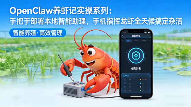 OpenClaw养虾记实操系列-更新:手把手部署本地智能助理,手机指挥龙虾全天候搞定杂活采购|汽车产业|汽车配件|机加工企业家交流社群中心