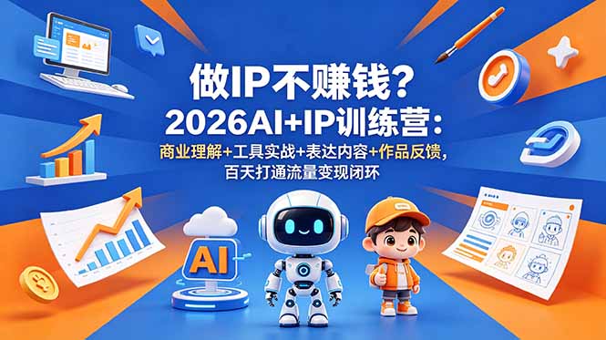 做IP不赚钱？2026AI+IP训练营：商业理解+工具实战+表达内容+作品反馈，百天打通流量变现闭环采购|汽车产业|汽车配件|机加工企业家交流社群中心