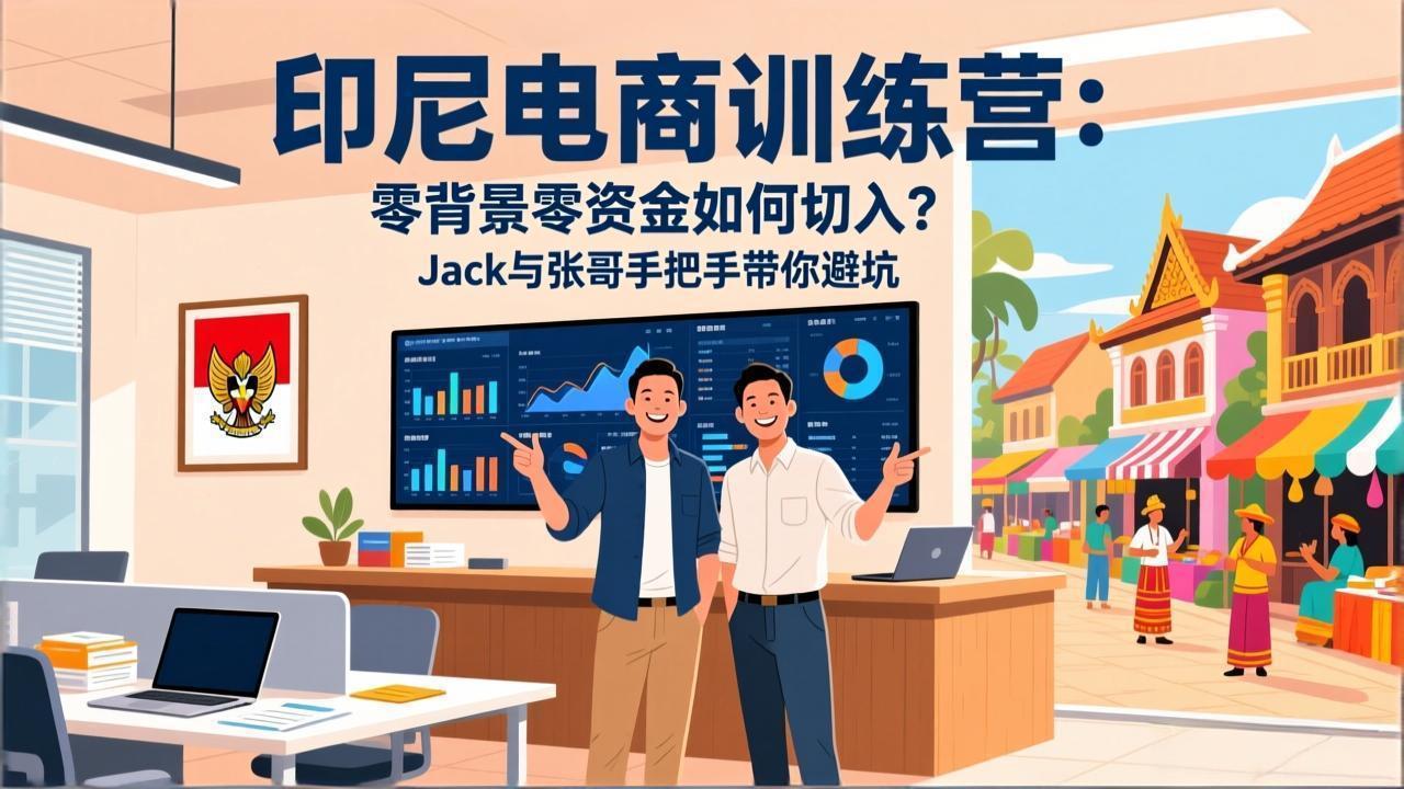 印尼电商训练营：零背景零资金如何切入？Jack与张哥手把手带你避坑采购|汽车产业|汽车配件|机加工蚂蚁智酷企业交流社群中心