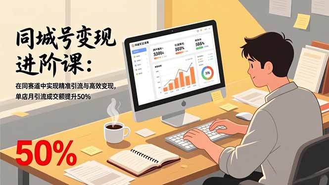 同城号变现进阶课：在同城赛道中实现精准引流与高效变现，单店月引流成交额提升50%采购|汽车产业|汽车配件|机加工蚂蚁智酷企业交流社群中心