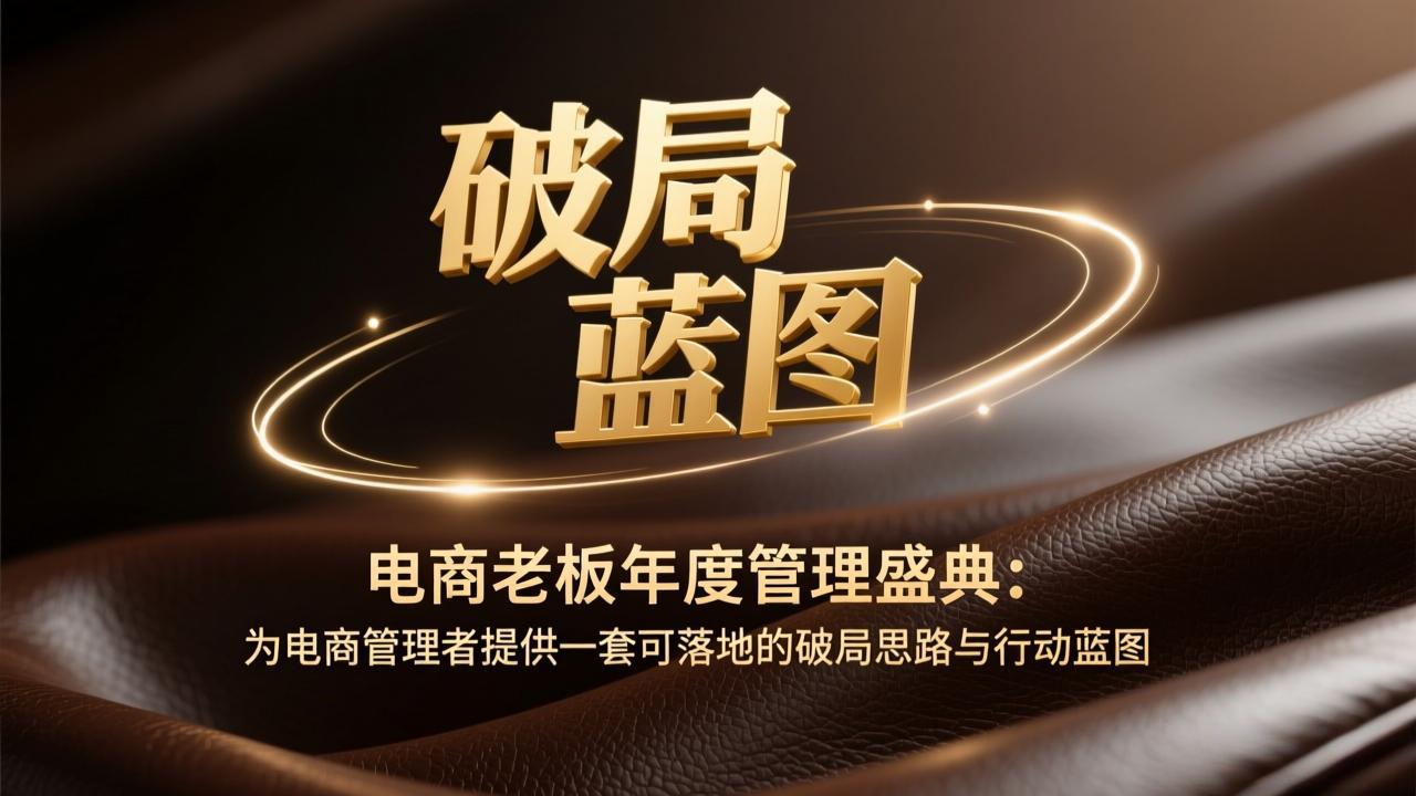 电商老板年度管理盛典：为电商管理者提供一套可落地的破局思路与行动蓝图采购|汽车产业|汽车配件|机加工蚂蚁智酷企业交流社群中心