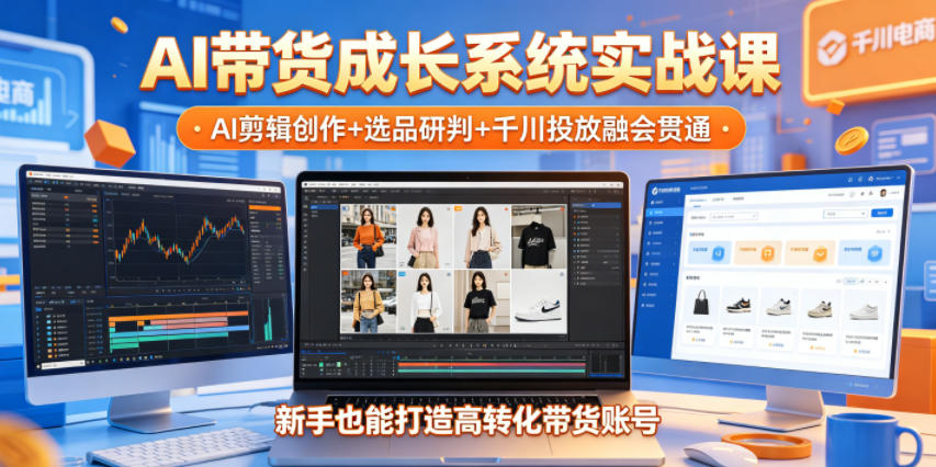 AI带货成长系统实战课，AI剪辑创作+选品研判+千川投放融会贯通，新手也能打造高转化带货账号(更新2026年)采购|汽车产业|汽车配件|机加工企业家交流社群中心