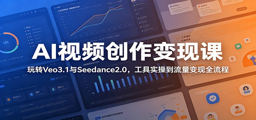 AI视频创作变现课：玩转Veo3.1与Seedance2.0，工具实操到流量变现全流程采购|汽车产业|汽车配件|机加工企业家交流社群中心
