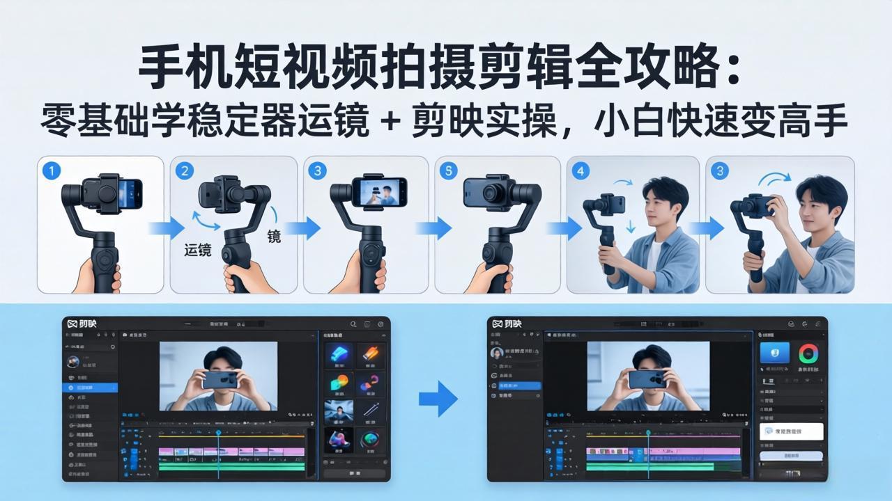 手机短视频拍摄剪辑全攻略：零基础学稳定器运镜 + 剪映实操，小白快速变高手采购|汽车产业|汽车配件|机加工企业家交流社群中心