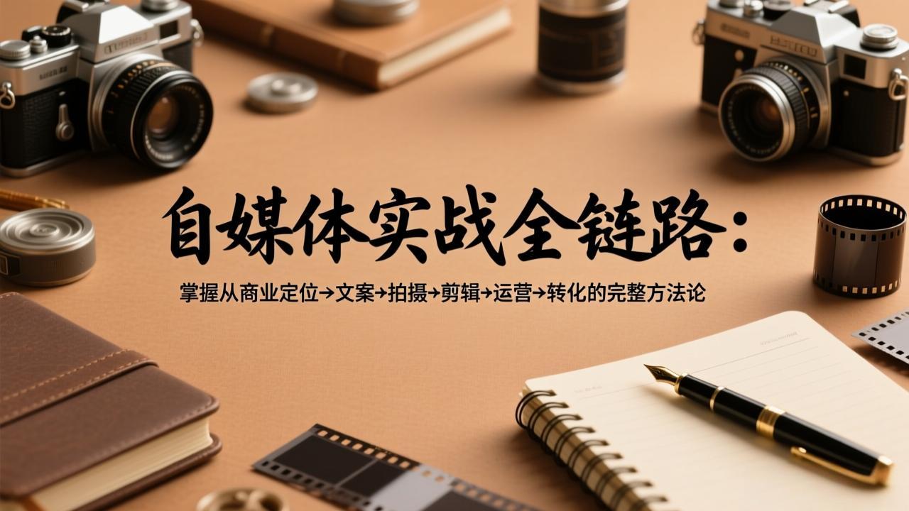 自媒体实战全链路：掌握从商业定位→文案→拍摄→剪辑→运营→转化的完整方法论采购|汽车产业|汽车配件|机加工蚂蚁智酷企业交流社群中心