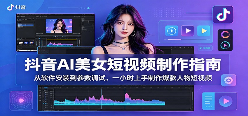 抖音AI美女短视频制作指南：从软件安装到参数调试，一小时上手制作爆款人物短视频采购|汽车产业|汽车配件|机加工企业家交流社群中心
