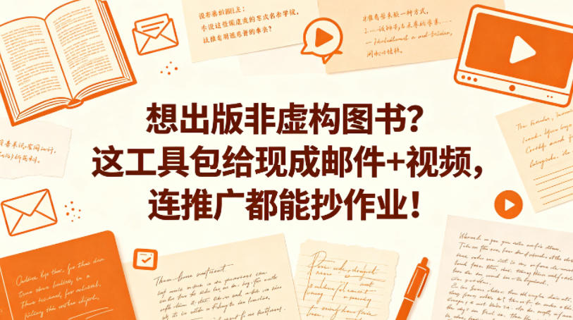 想出版非虚构图书？这工具包给现成邮件+视频，连推广都能抄作业！【原创双语字幕】采购|汽车产业|汽车配件|机加工企业家交流社群中心