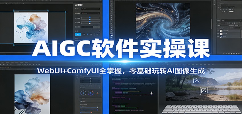 AIGC软件实操课：WebUI+ComfyUI全掌握，零基础玩转AI图像生成采购|汽车产业|汽车配件|机加工蚂蚁智酷企业交流社群中心