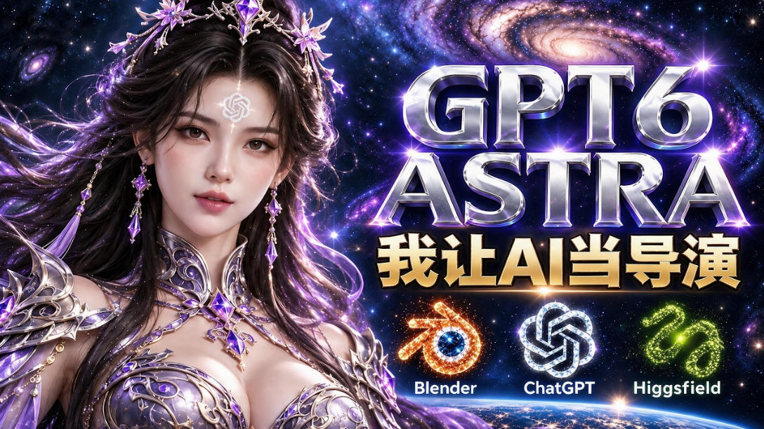 让GPT-6 Astra当导演！Higgsfield和Blender实战打造30秒玄幻精准运镜短片！采购|汽车产业|汽车配件|机加工企业家交流社群中心