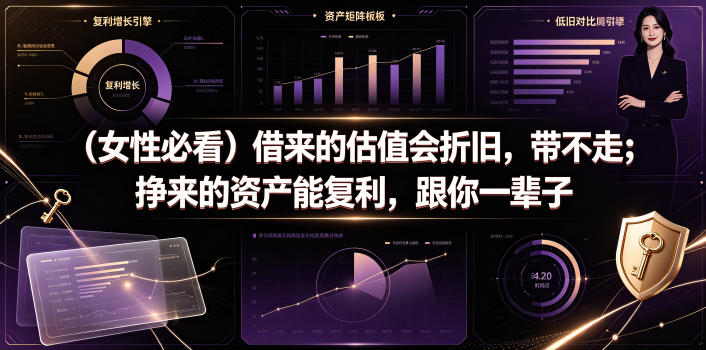 付费文章：(女性必看)借来的估值会折旧，带不走；挣来的资产能复利，跟你一辈子采购|汽车产业|汽车配件|机加工企业家交流社群中心