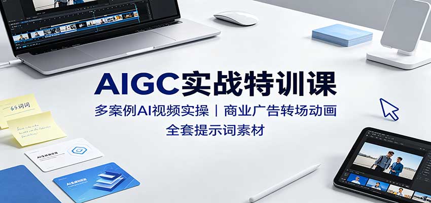 AIGC实战特训课:多案例AI视频实操,商业广告转场动画,全套提示词素材采购|汽车产业|汽车配件|机加工企业家交流社群中心