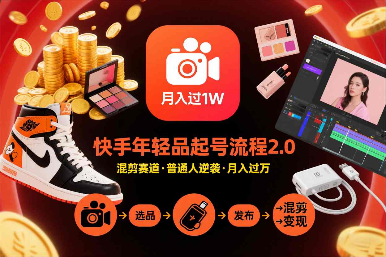 快手短视频带货年轻品起号流程2.0，快手年轻品混剪赛道，普通人也能月入过1W采购|汽车产业|汽车配件|机加工蚂蚁智酷企业交流社群中心