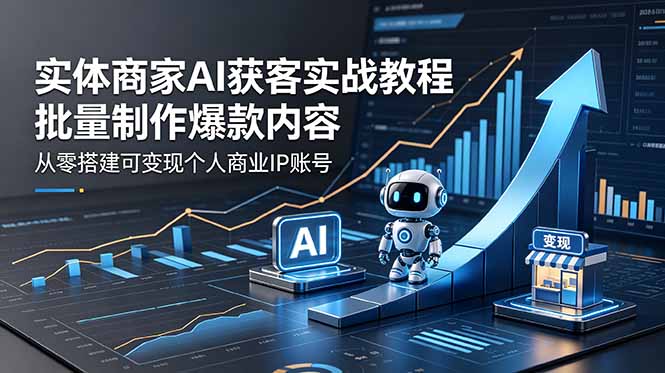 实体商家AI获客实战教程:批量制作爆款内容,从零搭建可变现个人商业IP账号采购|汽车产业|汽车配件|机加工企业家交流社群中心