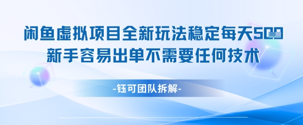 闲鱼虚拟项目全新玩法,稳定每天几张+ 新手容易出单不需要任何技术采购|汽车产业|汽车配件|机加工蚂蚁智酷企业交流社群中心