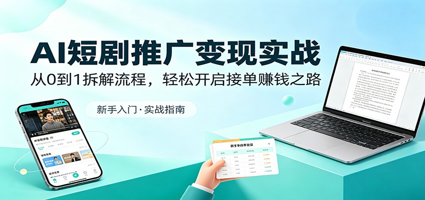 AI短剧推广变现实战：从0到1拆解流程，轻松开启接单赚钱之路采购|汽车产业|汽车配件|机加工企业家交流社群中心