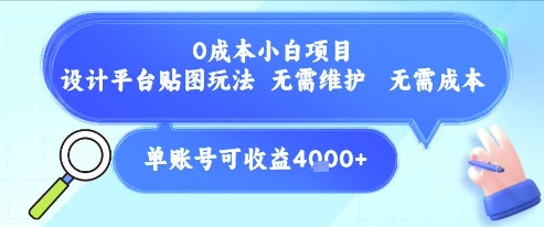 0成本小白项目,设计平台贴图玩法,无需维护,无需成本,单账号单月可产生收益4k+采购|汽车产业|汽车配件|机加工蚂蚁智酷企业交流社群中心