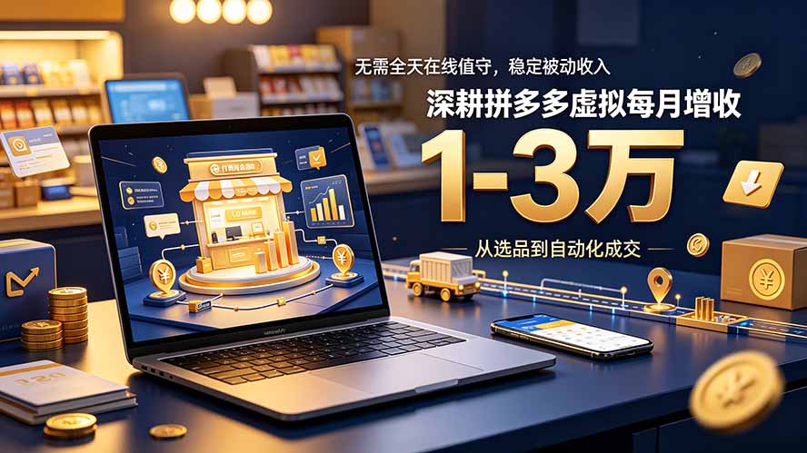 无需全天在线值守,稳定被动收入,深耕拼多多虚拟每月增收 1-3 万采购|汽车产业|汽车配件|机加工企业家交流社群中心