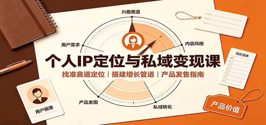个人IP定位与私域变现课:找准赛道定位,搭建增长管道,产品发售指南采购|汽车产业|汽车配件|机加工企业家交流社群中心