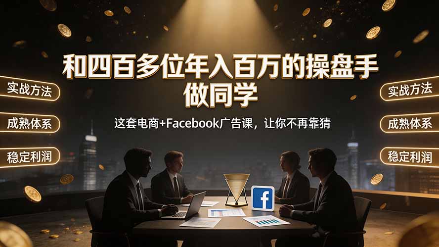 和四百多位年入百万的操盘手做同学——这套电商+Facebook广告课，让你不再靠猜【原创双语字幕】采购|汽车产业|汽车配件|机加工企业家交流社群中心
