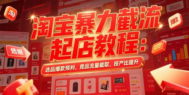 淘宝暴力截流起店教程:选品爆款预判,竞品流量截取,投产比提升采购|汽车产业|汽车配件|机加工蚂蚁智酷企业交流社群中心