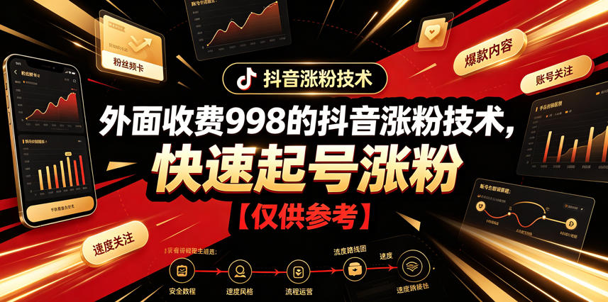 外面收费998的抖音涨粉技术，快速起号涨粉【仅供参考】采购|汽车产业|汽车配件|机加工企业家交流社群中心