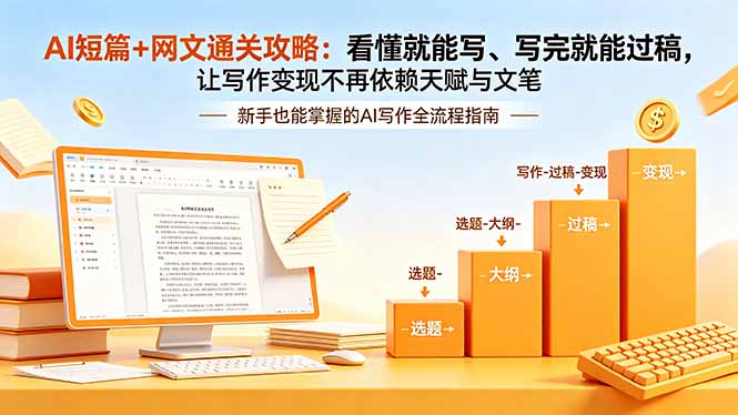 AI短篇+网文通关攻略-更新:看懂就能写、写完就能过稿,让写作变现不再依赖天赋与文笔采购|汽车产业|汽车配件|机加工企业家交流社群中心