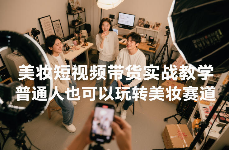 美妆短视频带货实战教学，普通人也可以玩转美妆赛道采购|汽车产业|汽车配件|机加工蚂蚁智酷企业交流社群中心