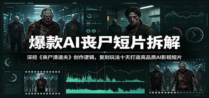 爆款AI丧尸短片拆解：深挖《丧尸清道夫》创作逻辑，复刻玩法快速打造高品质AI影视短片采购|汽车产业|汽车配件|机加工企业家交流社群中心