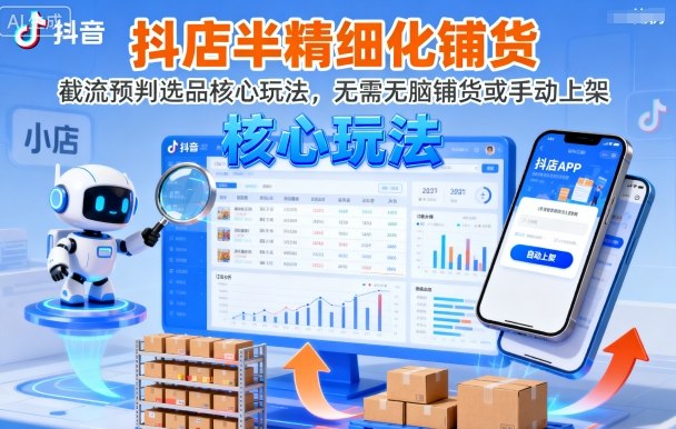 抖店半精细化铺货,截流预判选品核心玩法,无需无脑铺货或手动上架(更新9月)采购|汽车产业|汽车配件|机加工蚂蚁智酷企业交流社群中心