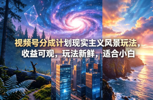 视频号分成计划现实主义风景玩法，收益可观，玩法新鲜，适合小白采购|汽车产业|汽车配件|机加工企业家交流社群中心