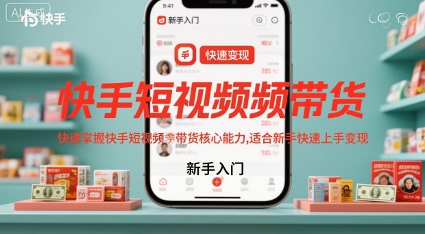 快手短视频带货，快速掌握快手短视频带货核心能力，适合新手快速上手变现采购|汽车产业|汽车配件|机加工蚂蚁智酷企业交流社群中心