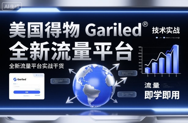 美国得物Gariled技术实战,全新流量平台实战干货,即学即用采购|汽车产业|汽车配件|机加工蚂蚁智酷企业交流社群中心