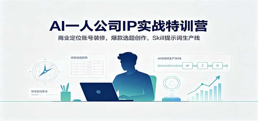 AI一人公司IP实战特训营：商业定位账号装修，爆款选题创作，Skill提示词生产线采购|汽车产业|汽车配件|机加工企业家交流社群中心