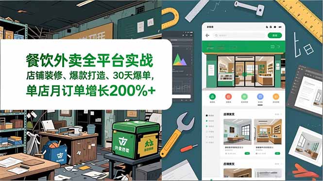 餐饮外卖全平台实战,店铺装修、爆款打造、30天爆单,手把手教学,单店月订单增长200%+采购|汽车产业|汽车配件|机加工蚂蚁智酷企业交流社群中心