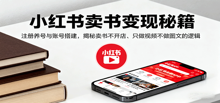 小红书卖书变现秘籍,注册养号与账号搭建,揭秘卖书不开店、只做视频不做图文的逻辑采购|汽车产业|汽车配件|机加工蚂蚁智酷企业交流社群中心