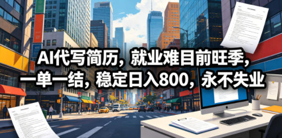AI代写简历，就业难目前旺季，一单一结，稳定日入800，永不失业采购|汽车产业|汽车配件|机加工企业家交流社群中心