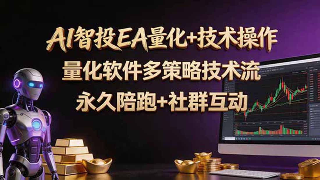 AI智投EA量化操作技术训练营,软件自动操作,简单学习轻松上入手日入30-100U采购|汽车产业|汽车配件|机加工企业家交流社群中心