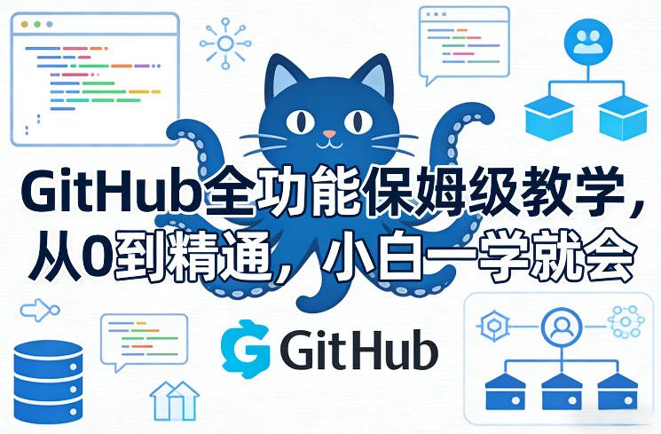 GitHub全功能保姆级教学，从0到精通，小白一学就会采购|汽车产业|汽车配件|机加工蚂蚁智酷企业交流社群中心