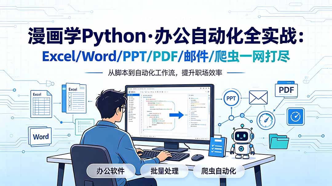 漫画学Python·办公自动化全实战：Excel/Word/PPT/PDF/邮件/爬虫一网打尽采购|汽车产业|汽车配件|机加工企业家交流社群中心