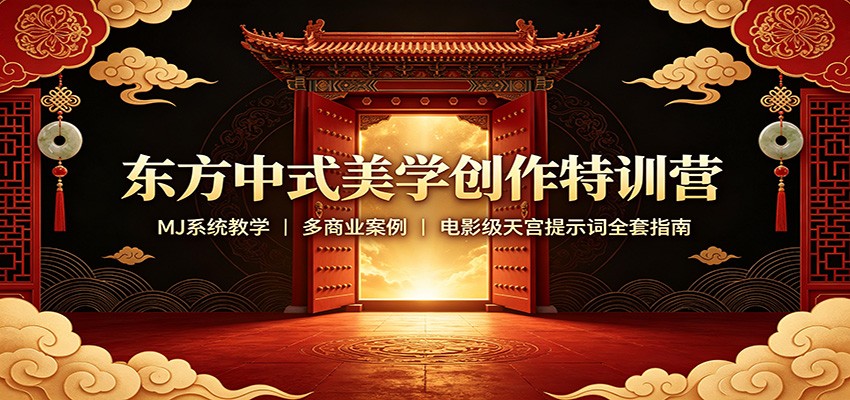 东方中式美学创作特训营：MJ系统教学，多商业案例，电影级天宫提示词全套指南采购|汽车产业|汽车配件|机加工企业家交流社群中心