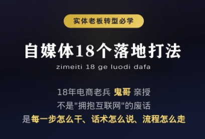 鬼哥·自媒体从0到1的18个锦囊采购|汽车产业|汽车配件|机加工企业家交流社群中心