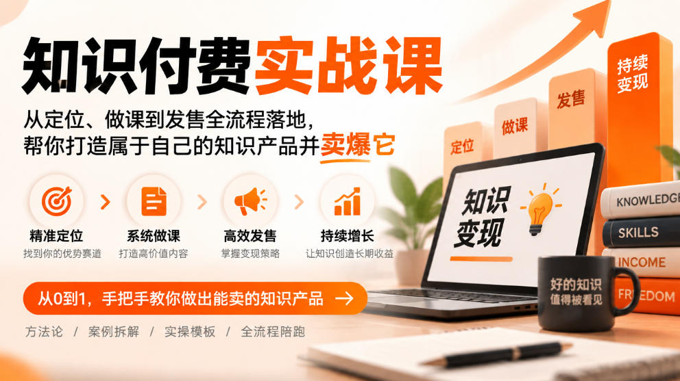 知识付费实战课：从定位、做课到发售全流程落地，帮你打造属于自己的知识产品并卖爆它采购|汽车产业|汽车配件|机加工企业家交流社群中心