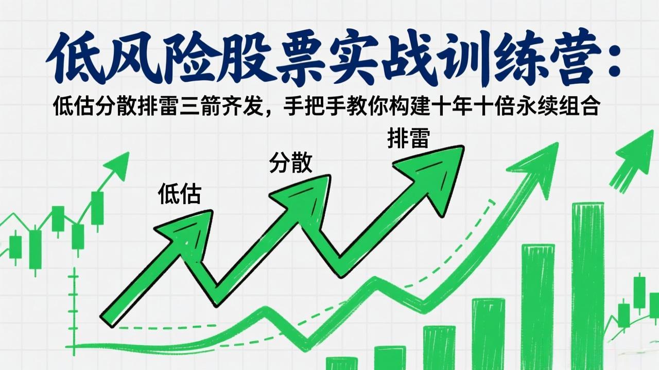 低风险股票实战训练营:低估分散排雷三箭齐发,手把手教你构建十年十倍永续组合采购|汽车产业|汽车配件|机加工蚂蚁智酷企业交流社群中心