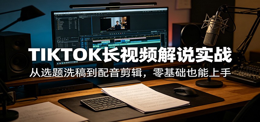 TIKTOK长视频解说实战：从选题洗稿到配音剪辑，零基础也能上手采购|汽车产业|汽车配件|机加工企业家交流社群中心