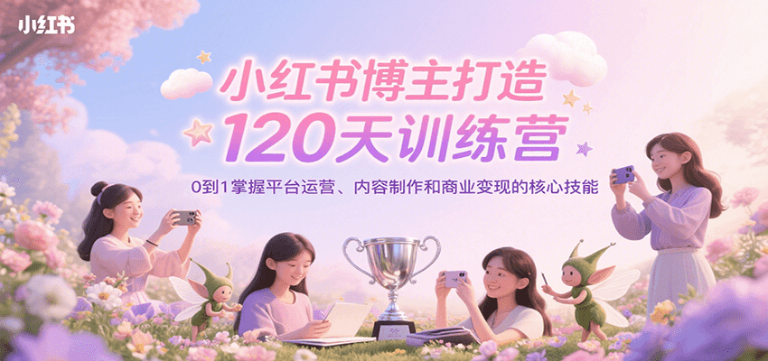 小红书博主打造120天训练营,0到1掌握平台运营、内容制作和商业变现采购|汽车产业|汽车配件|机加工蚂蚁智酷企业交流社群中心